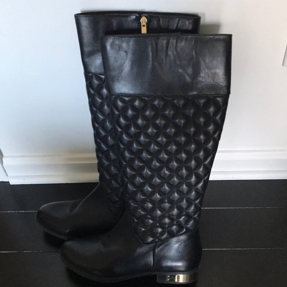 Vince Camuto women quilted boots, sz10, worn 2x